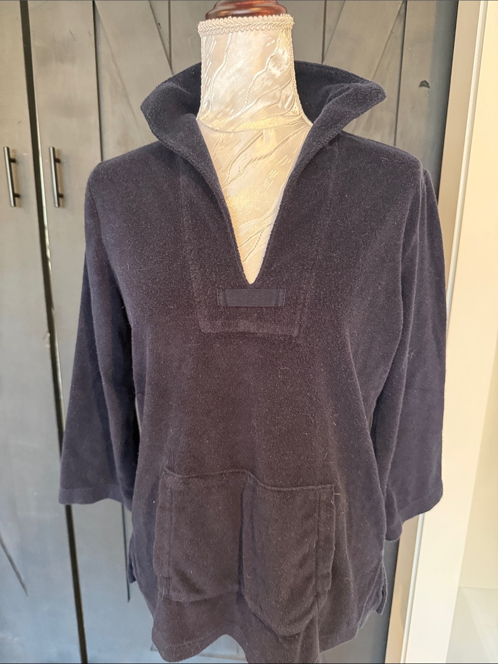 Women’s Jcrew Navy Terry Knit Pullover Sweater